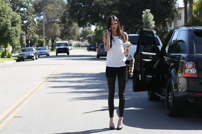 Kendall Jenner at the latest Nomad Two Worlds exhibit at the Guy Hepner gallery in Los Angeles on April 11, 2013