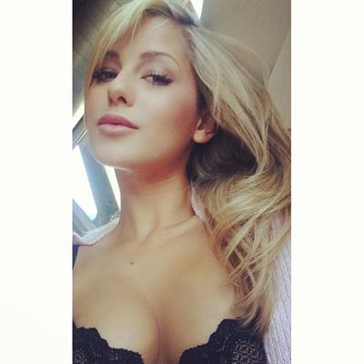 Audrey Allen in lingerie taking a selfie