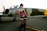 Susan Coffey in lingerie