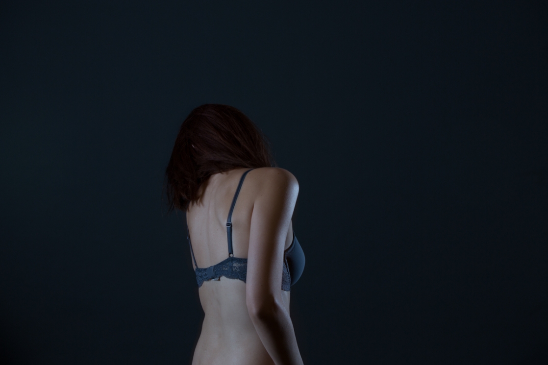 Susan Coffey in lingerie