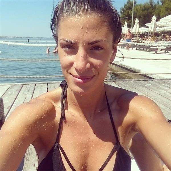 Ivana Španović in a bikini taking a selfie