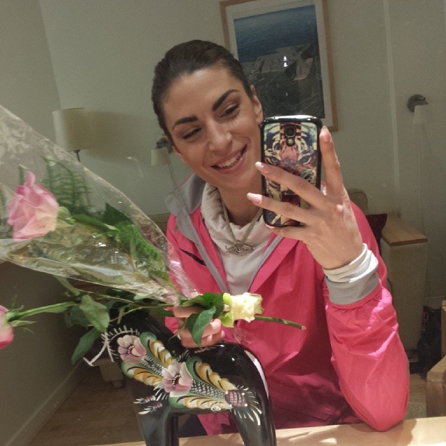 Ivana Španović taking a selfie