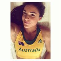Michelle Jenneke taking a selfie