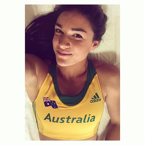 Michelle Jenneke taking a selfie