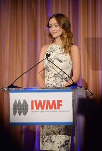 Olivia Wilde debuts her small baby bump while attending the 2013 International Women’s Media Foundation’s Courage in Journalism Awards at the Beverly Hills Hotel on Tuesday (October 29, 2013) in Beverly Hills, Calif.