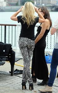 Abigail Clancy this morning set at the London studios on July 26, 2011