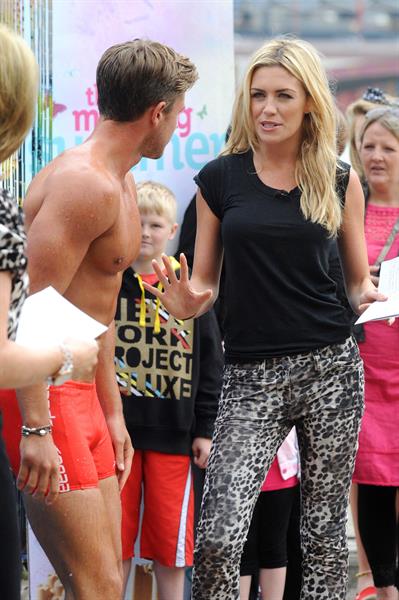 Abigail Clancy this morning set at the London studios on July 26, 2011