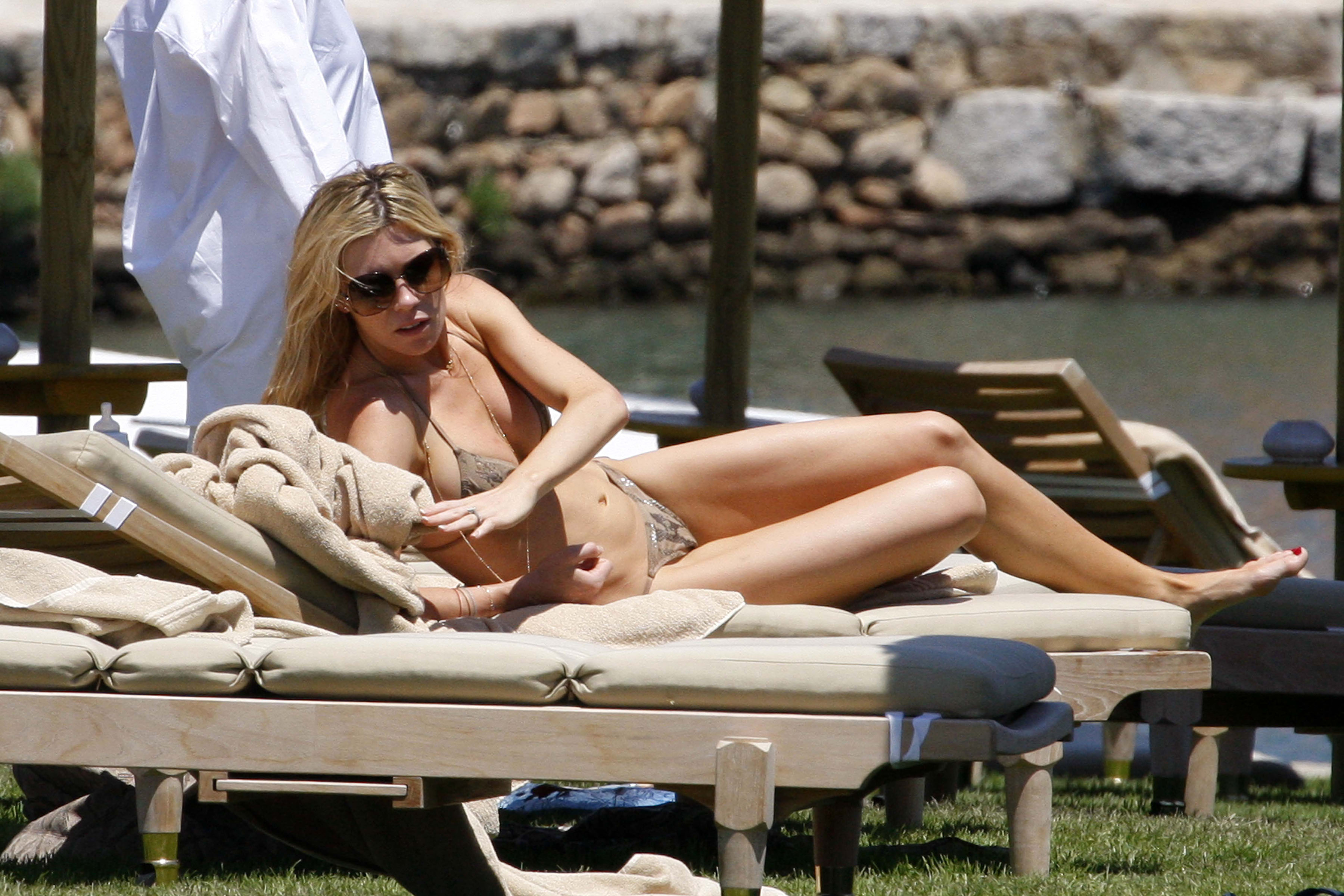 Abigail Clancy bikini candids in Italy on June 11, 2011