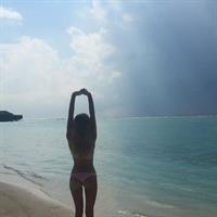 Nicola Hughes in a bikini