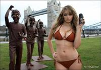 Keeley Hazell in a bikini