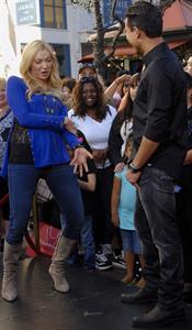On  Extra  at The Grove in Los Angeles - January 5, 2012