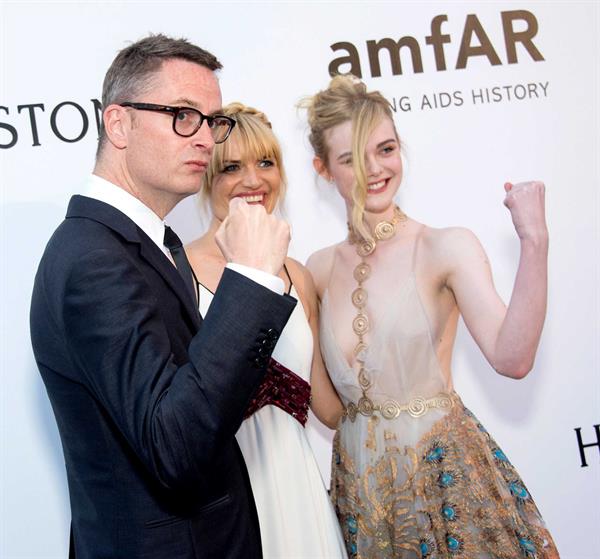 Elle Fanning showing off pasties at amfAR’s 23rd Cinema Against AIDS Gala