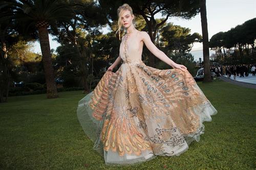 Elle Fanning showing off pasties at amfAR’s 23rd Cinema Against AIDS Gala
