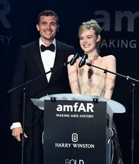 Elle Fanning showing off pasties at amfAR’s 23rd Cinema Against AIDS Gala