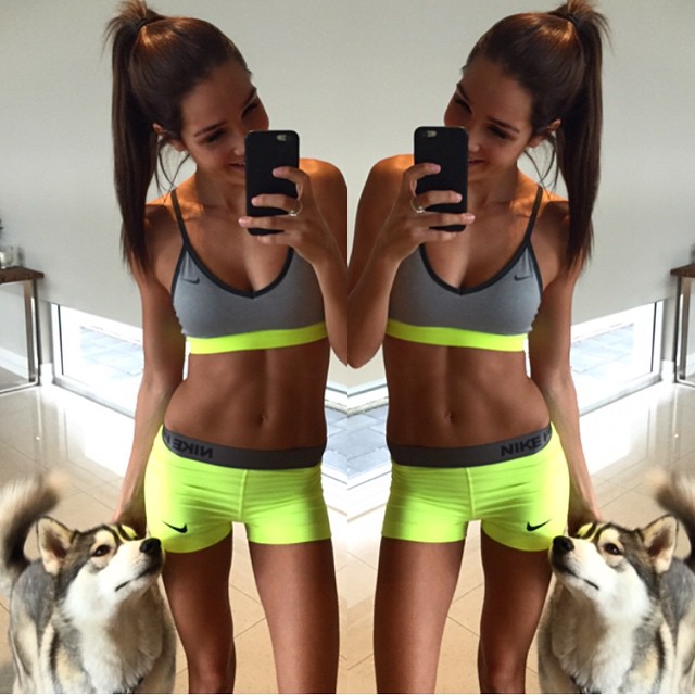 Kayla Itsines taking a selfie