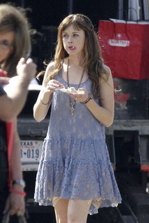 Alexis Bledel on the set of 'Remember Sunday' in New Orleans January 25, 2013
