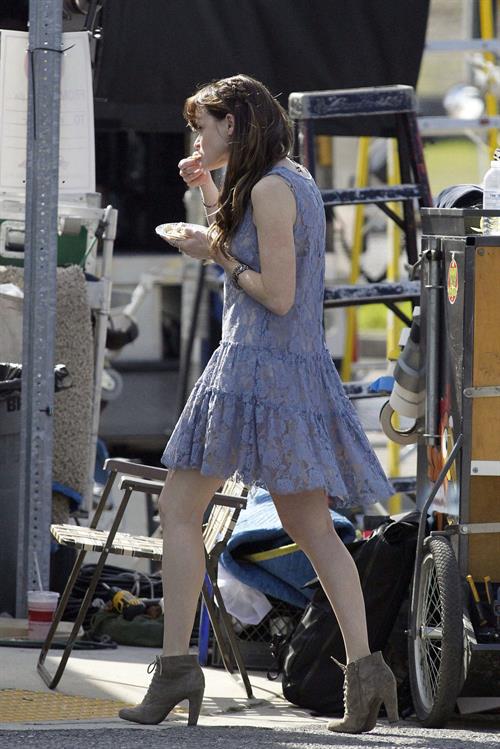 Alexis Bledel on the set of 'Remember Sunday' in New Orleans January 25, 2013