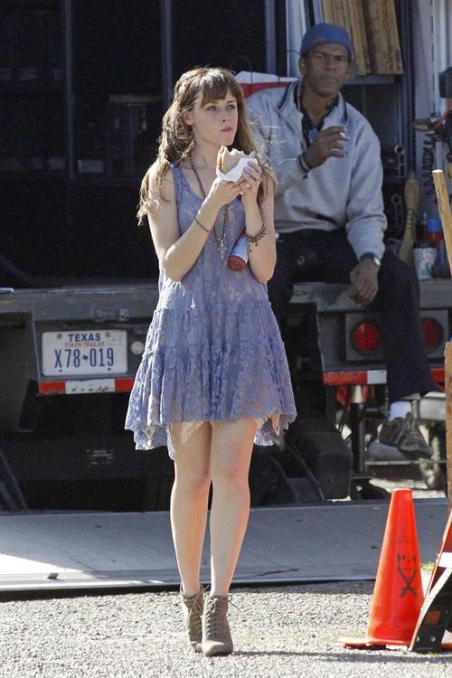 Alexis Bledel on the set of 'Remember Sunday' in New Orleans January 25, 2013