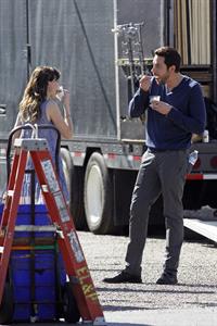 Alexis Bledel on the set of 'Remember Sunday' in New Orleans January 25, 2013