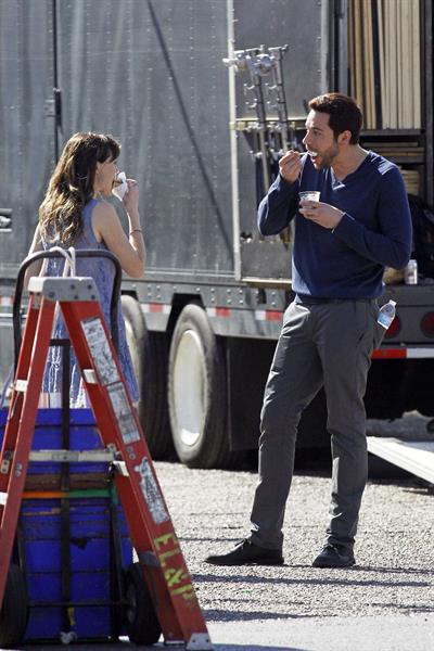 Alexis Bledel on the set of 'Remember Sunday' in New Orleans January 25, 2013