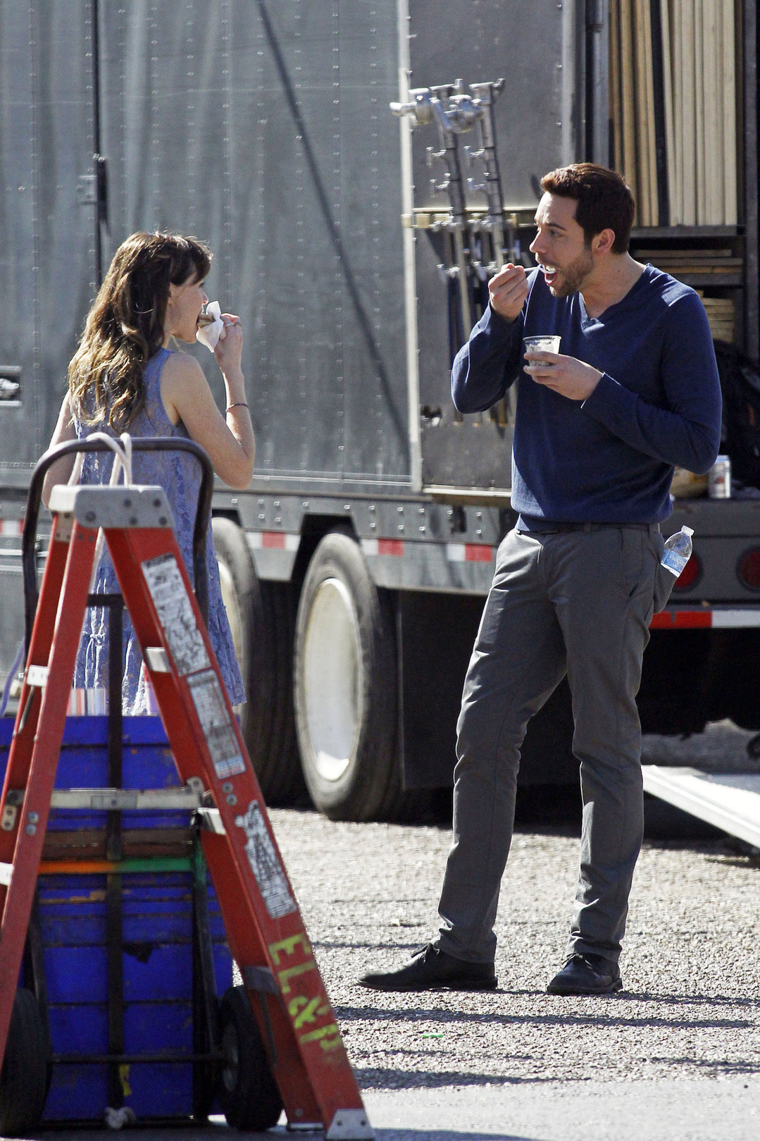 Alexis Bledel on the set of 'Remember Sunday' in New Orleans January 25, 2013