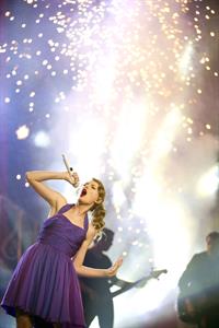 Taylor Swift and Selena Gomez performing at Madison Square Garden in New York, November 11, 2011 