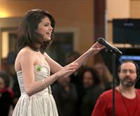 Selena Gomez on the Good Morning America show in New York City, February 11, 2010