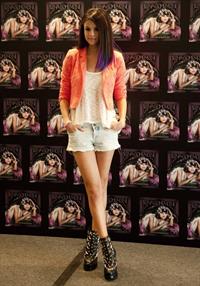 Selena Gomez at the 'We Own the Night' tour photocall in Mexico City on January 26, 2012