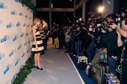 Taylor Swift at the KIIS FM 2012 Jingle Ball concert at Nokia Theatre in Los Angeles - December 1, 2012 