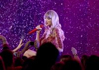 Taylor Swift on stage at the KIIS FM 2012 Jingle Ball concert at Nokia Theatre in Los Angeles - December 1, 2012 