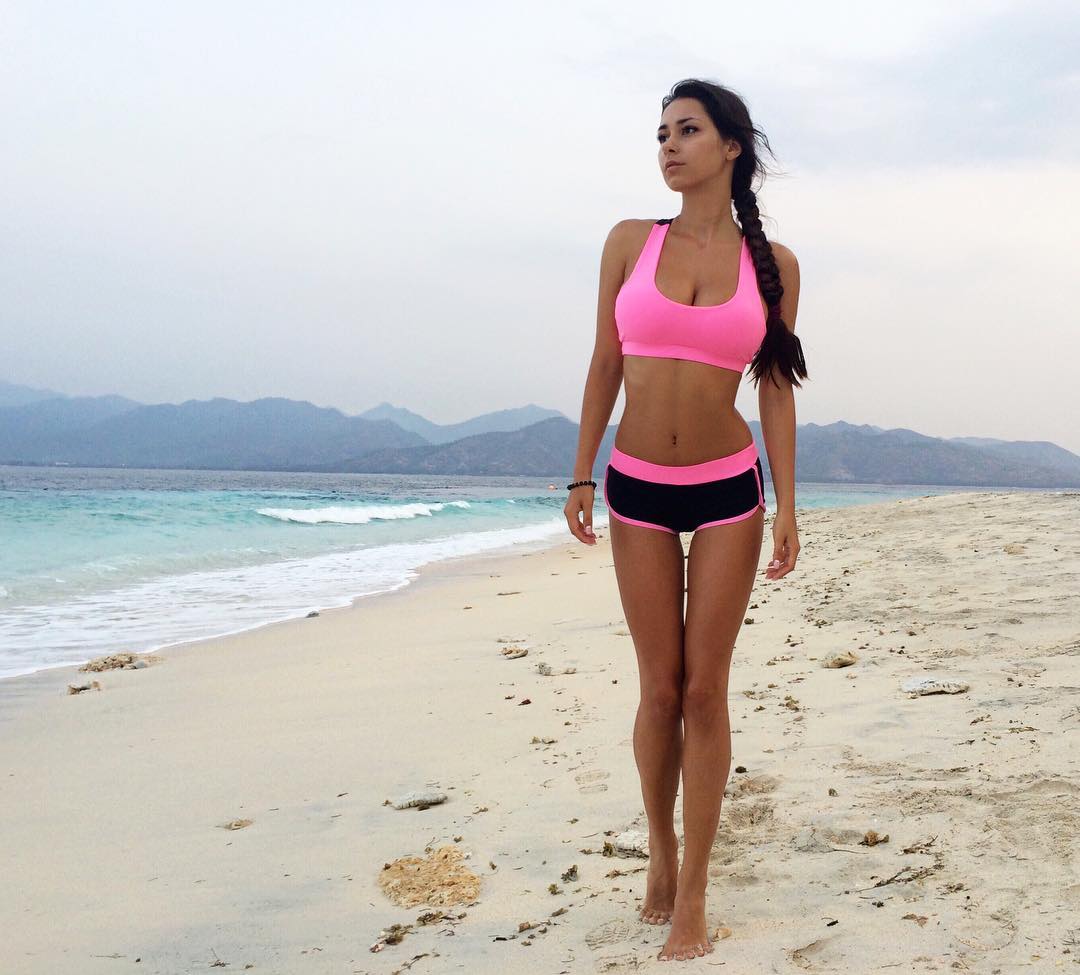 Helga Lovekaty in a bikini