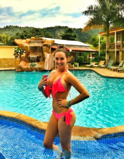 Marine Simoneau in a bikini