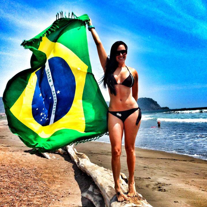 Marine Simoneau in a bikini