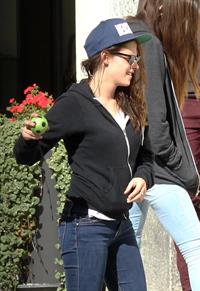 Kristen Stewart playing with a ball on the set of  Sils Maria  in Switzerland September 20, 2013  