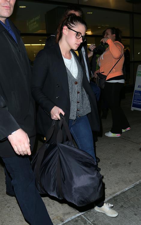 Kristen Stewart at JFK Airport in New York City 11/23/12 