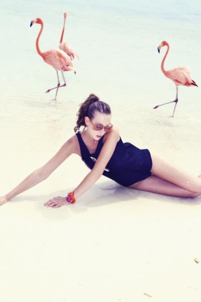 Eliza Sys in a bikini