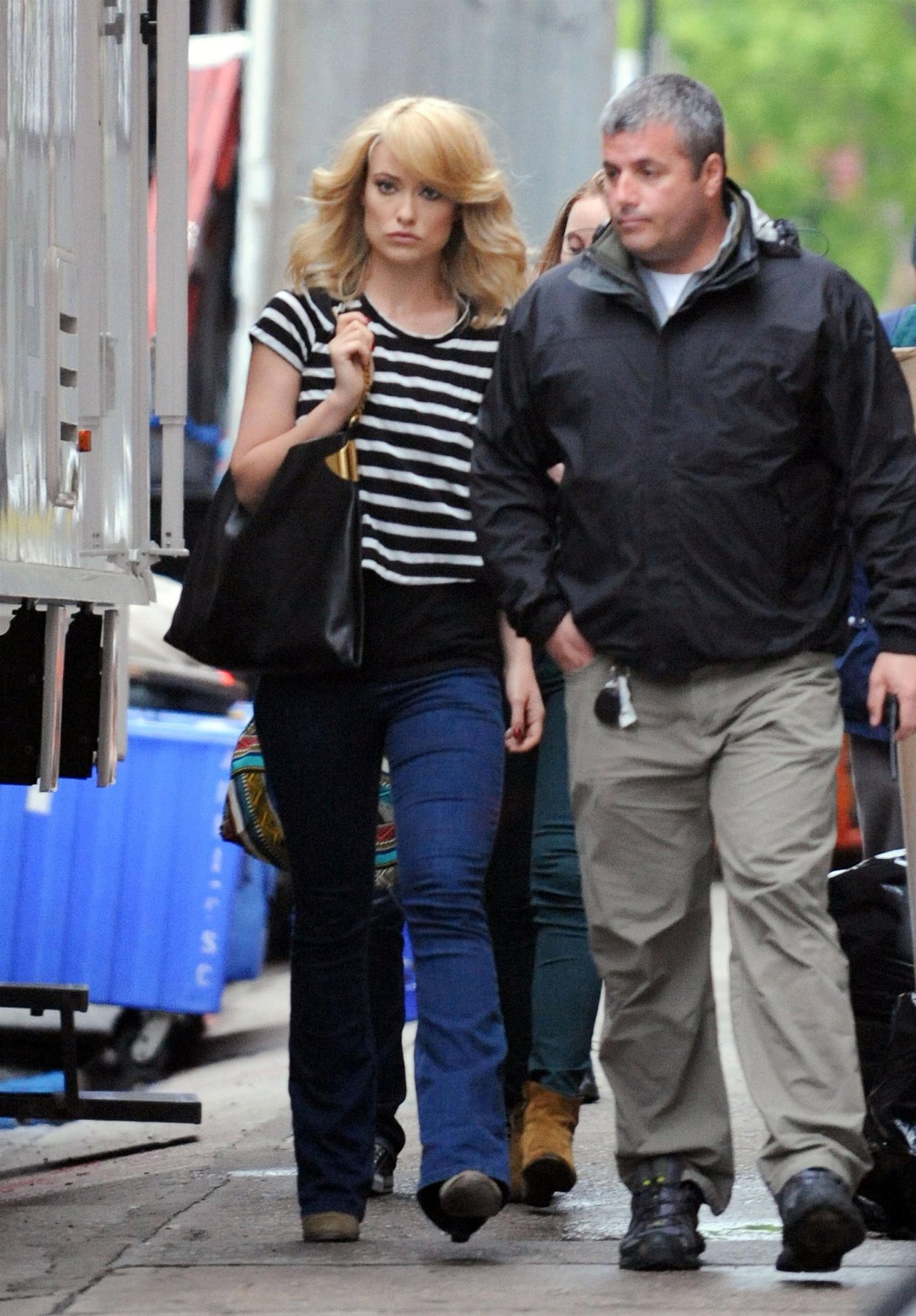 Olivia Wilde on the set of her new Revlon commercial in New York City 2/5/2012 