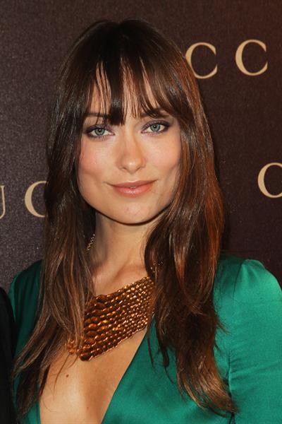 Olivia Wilde Gucci dinner at the Italian Embassy in Paris January 25, 2011 