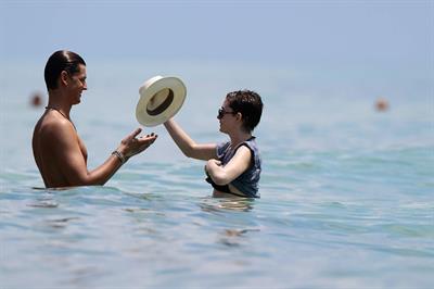 Anne Hathaway on a Beach in Miami 11 05 12 