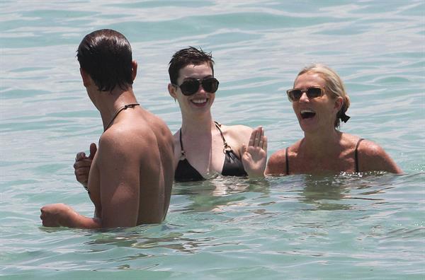 Anne Hathaway on a Beach in Miami 11 05 12 