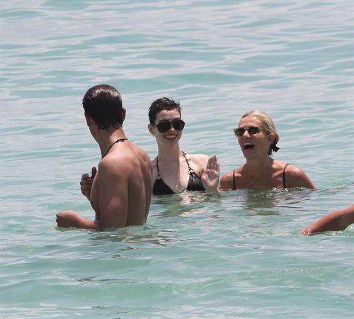 Anne Hathaway on a Beach in Miami 11 05 12 