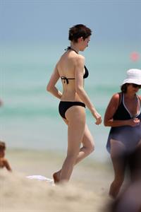 Anne Hathaway on a Beach in Miami 11 05 12 