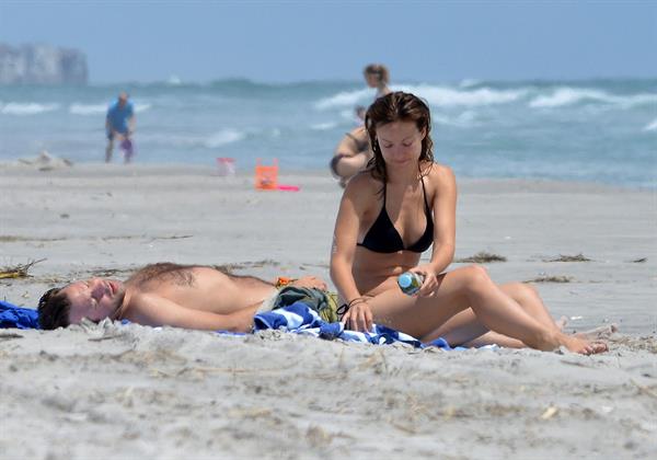 Olivia Wilde in a Bikini on the beach in Wilmington,North Carolina 8/22/12 