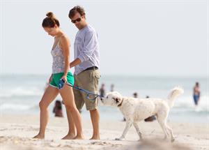 Olivia Wilde - on the beach in Wilmington,North Carolina - August 18 2012