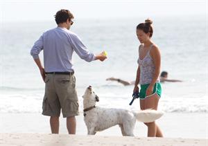 Olivia Wilde - on the beach in Wilmington,North Carolina - August 18 2012