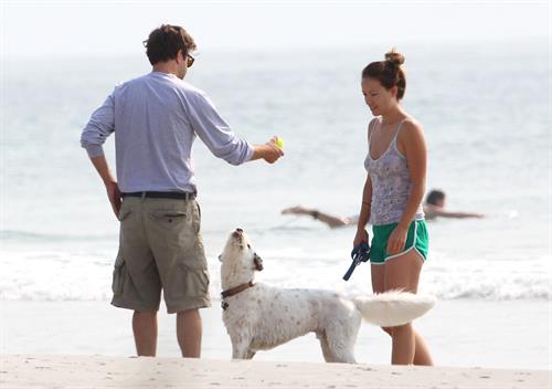Olivia Wilde - on the beach in Wilmington,North Carolina - August 18 2012