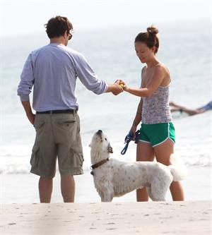 Olivia Wilde - on the beach in Wilmington,North Carolina - August 18 2012