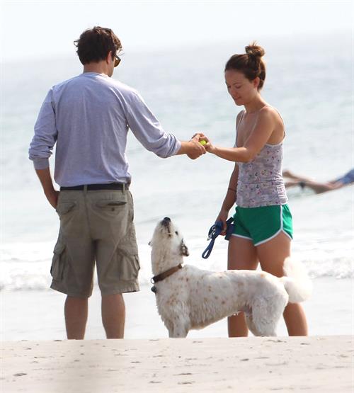 Olivia Wilde - on the beach in Wilmington,North Carolina - August 18 2012