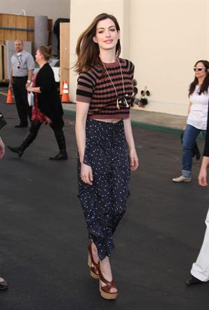 Anne Hathaway 20th Century Fox press day for Rio at Zanuck Theater January 28, 2011 