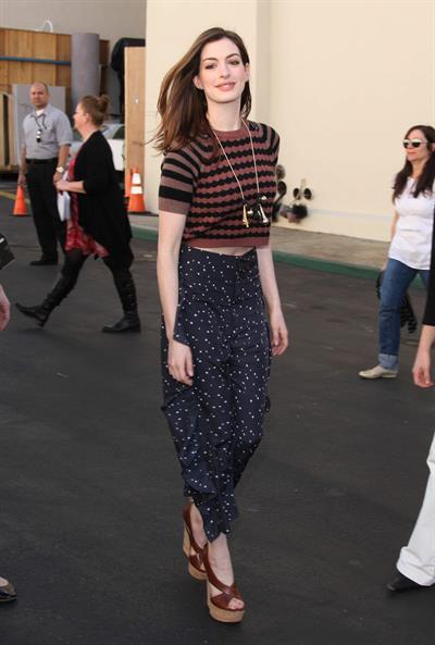 Anne Hathaway 20th Century Fox press day for Rio at Zanuck Theater January 28, 2011 